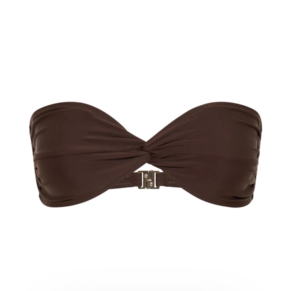 Vacay Bandeau Bikini Top in Chocolate